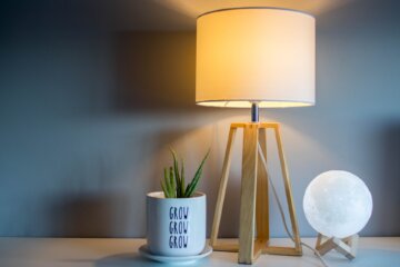 Lampe aus Holz