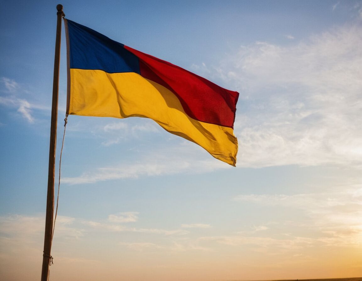 Rot: Zeichen für Mut, Stärke und Leidenschaft - Die Bedeutung der Flagge Gelb Blau Rot: Ein Blick auf ihre Geschichte und Symbolik