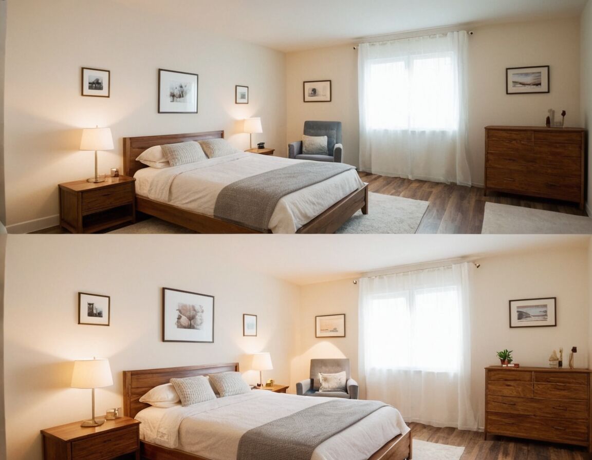 Möbel in hellen Farben vergrößern den Raum - Vorher Nachher: Kleine Räume durch Farbe größer wirken lassen