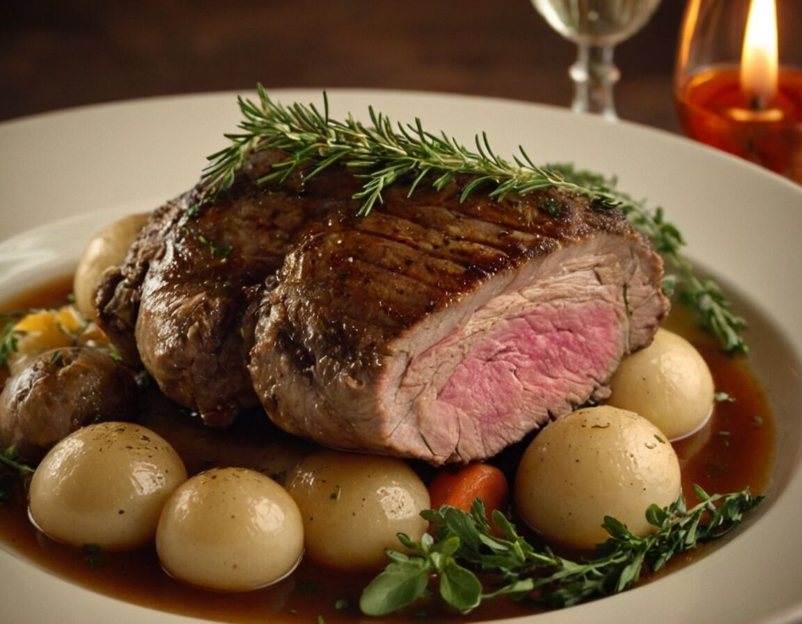 Keule mit Wein oder Brühe ablöschen und würzen - Das beste Rezept für Lammkeule: Zart und saftig zubereitet