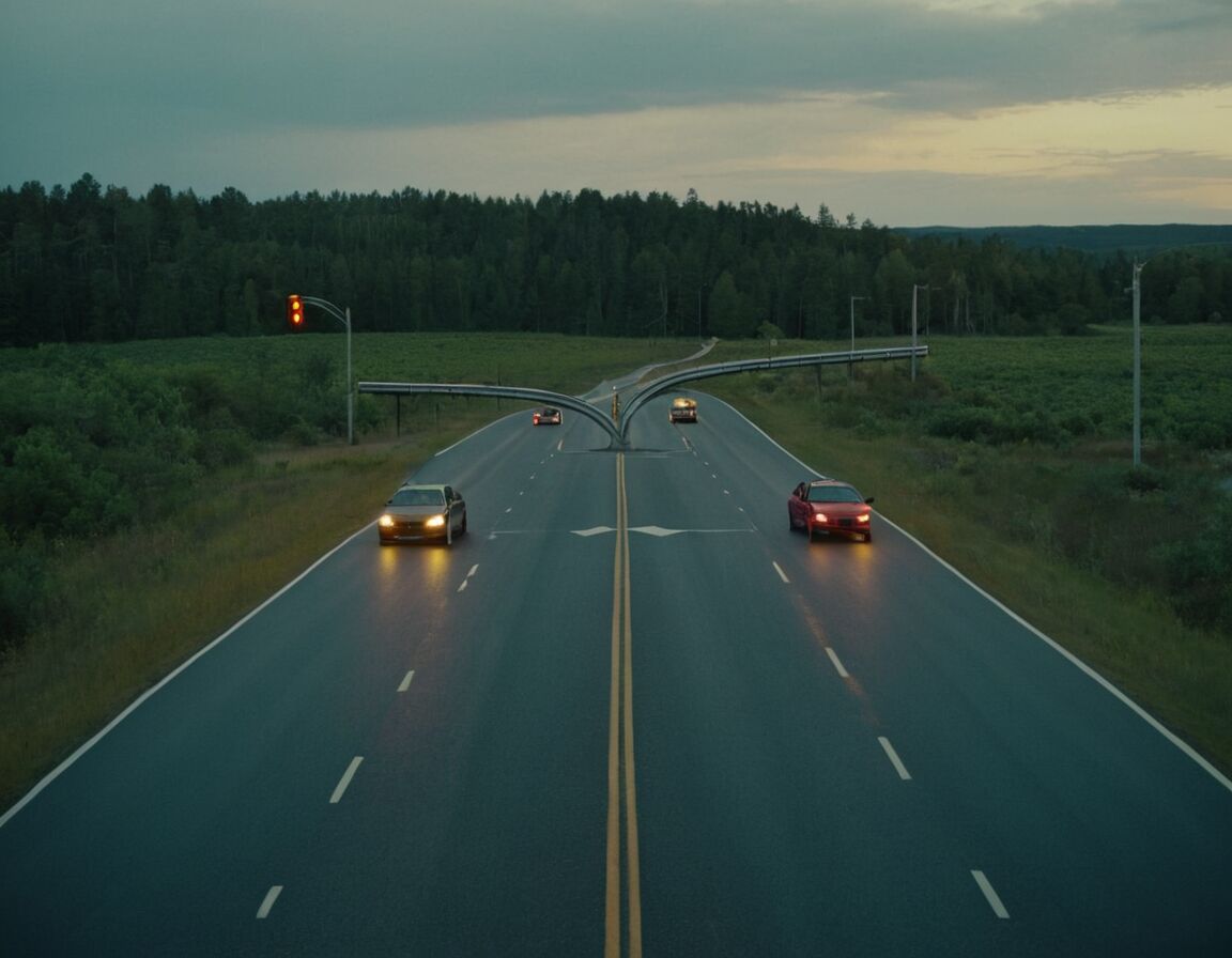 Kommunizieren mit Handzeichen oder Lichtsignalen - Verkehrsregelung an Kreuzungen: Wenn zwei Fahrzeuge gleichzeitig links abbiegen wollen