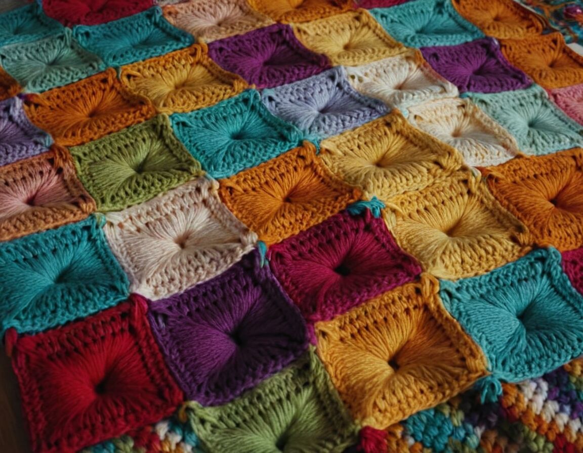 Verbinden: Einzelne Granny Squares zu größeren Projekten - Granny Square Anleitung: Kostenlose PDF für kreative Häkelprojekte
